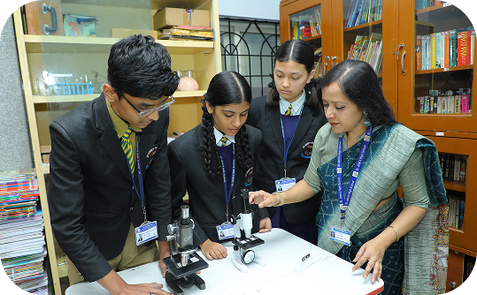 Students with teacher